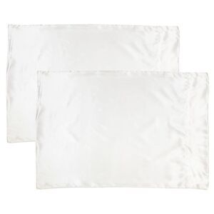 Satin Pillowcase 2pc Set in Ivory, 29 x 20 in Standard Size